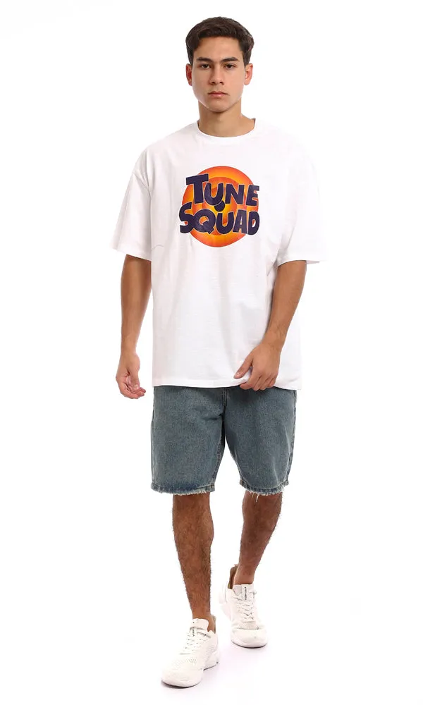 96817 Tune SquadPrinting White Round T-shirt