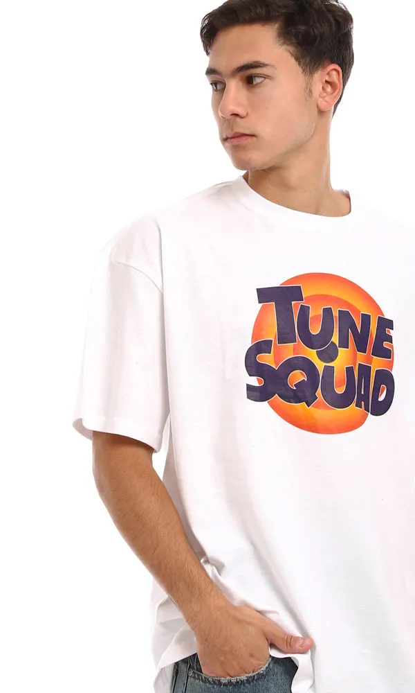 96817 Tune SquadPrinting White Round T-shirt