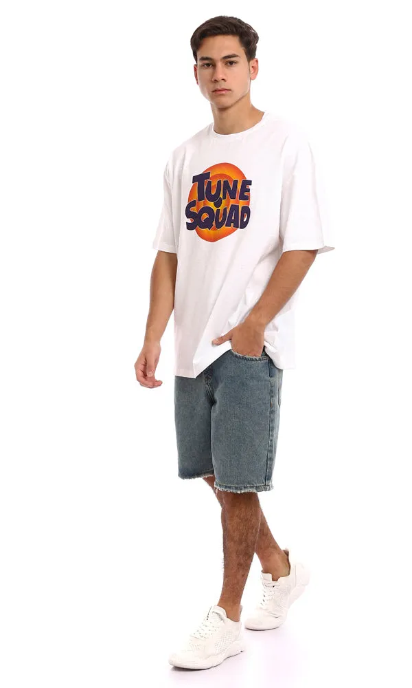 96817 Tune SquadPrinting White Round T-shirt