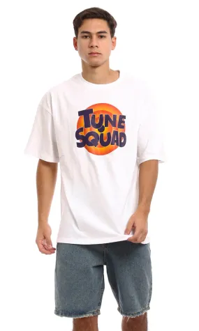 96817 Tune SquadPrinting White Round T-shirt