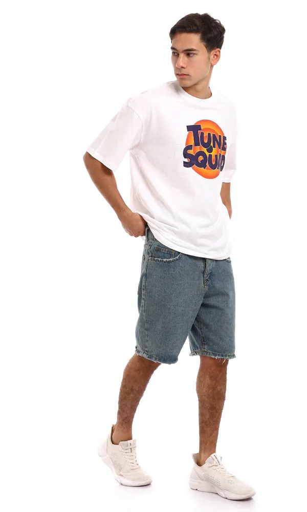 96817 Tune SquadPrinting White Round T-shirt