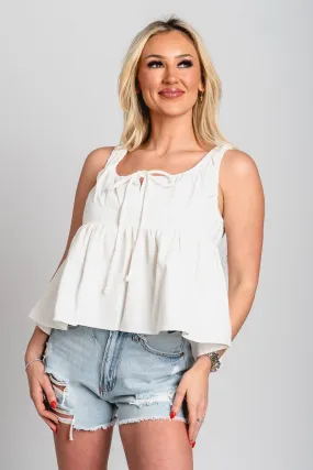 Babydoll tank top off white