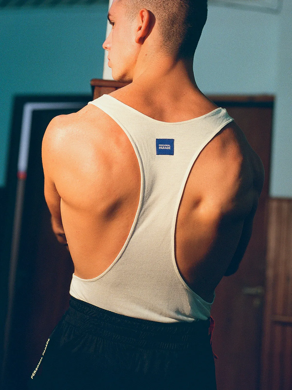 bb ecru tank top