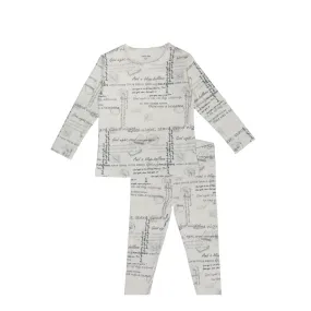 Bee & Dee Sepia Script Print Loungewear