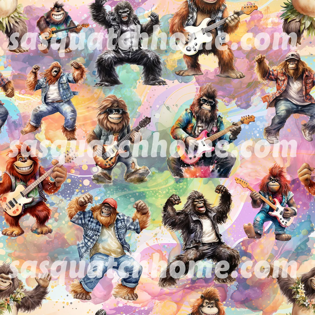 Bigfoot Sasquatch 18 DESIGNS Children Pajama Long 2 Piece Set. set 2 of 2