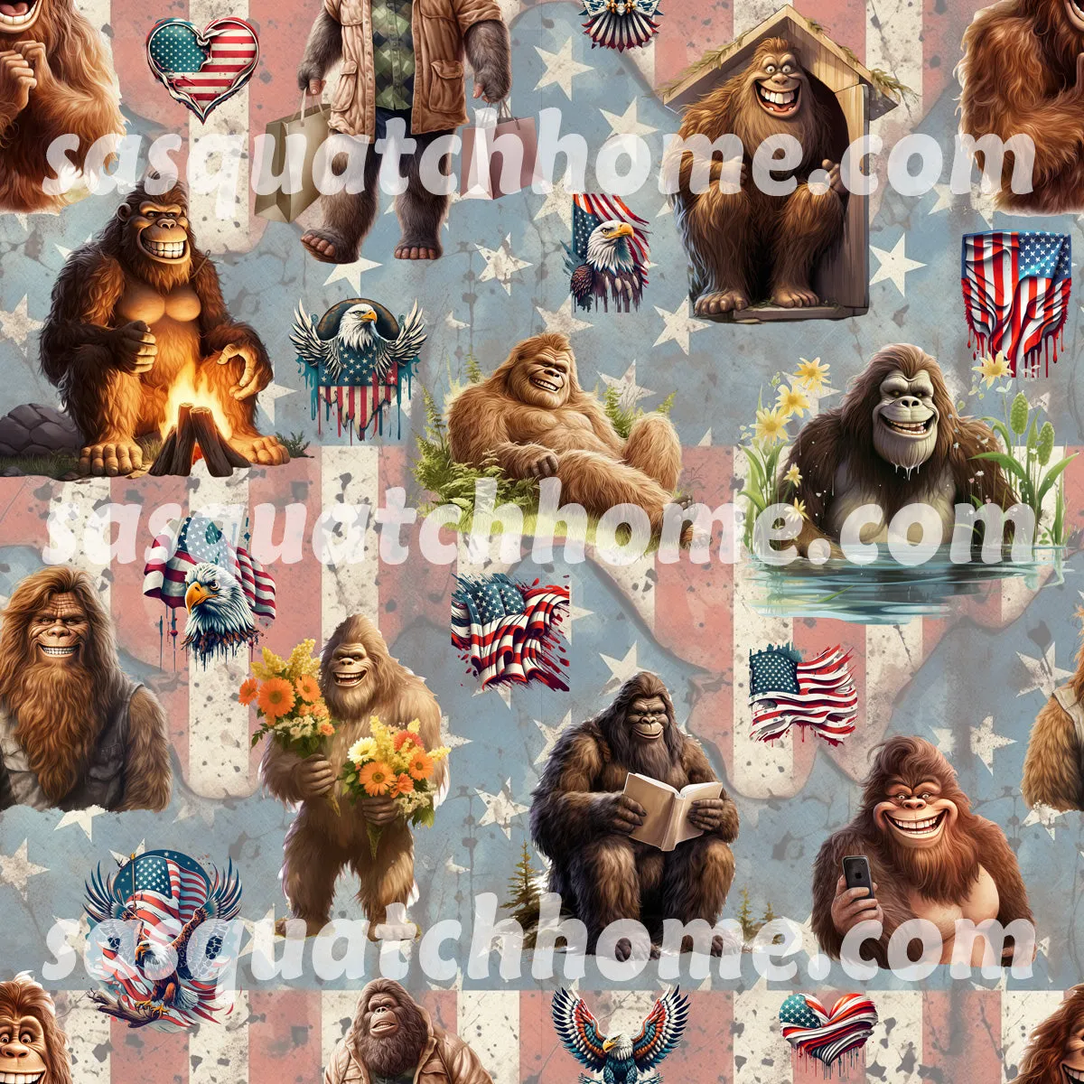 Bigfoot Sasquatch 18 DESIGNS Children Pajama Long 2 Piece Set. set 2 of 2