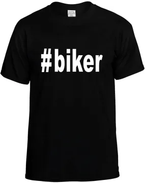 #Biker Hashtag Unisex T-Shirt Novelty Graphic Tee Shirt