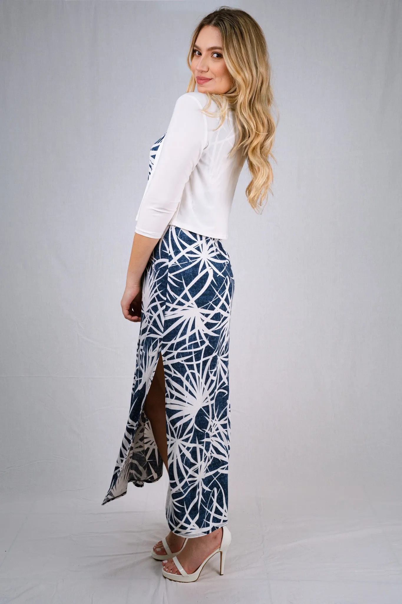 Bolero with 3/4 sleeves - Regular and Plus Sizes available - T360