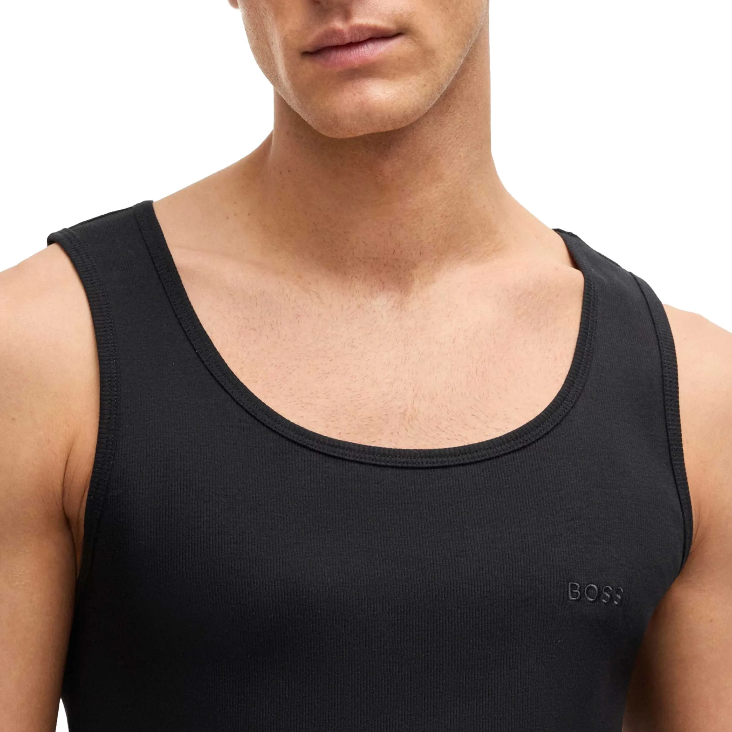BOSS TankTop 3P Rib Classic Vests in Black