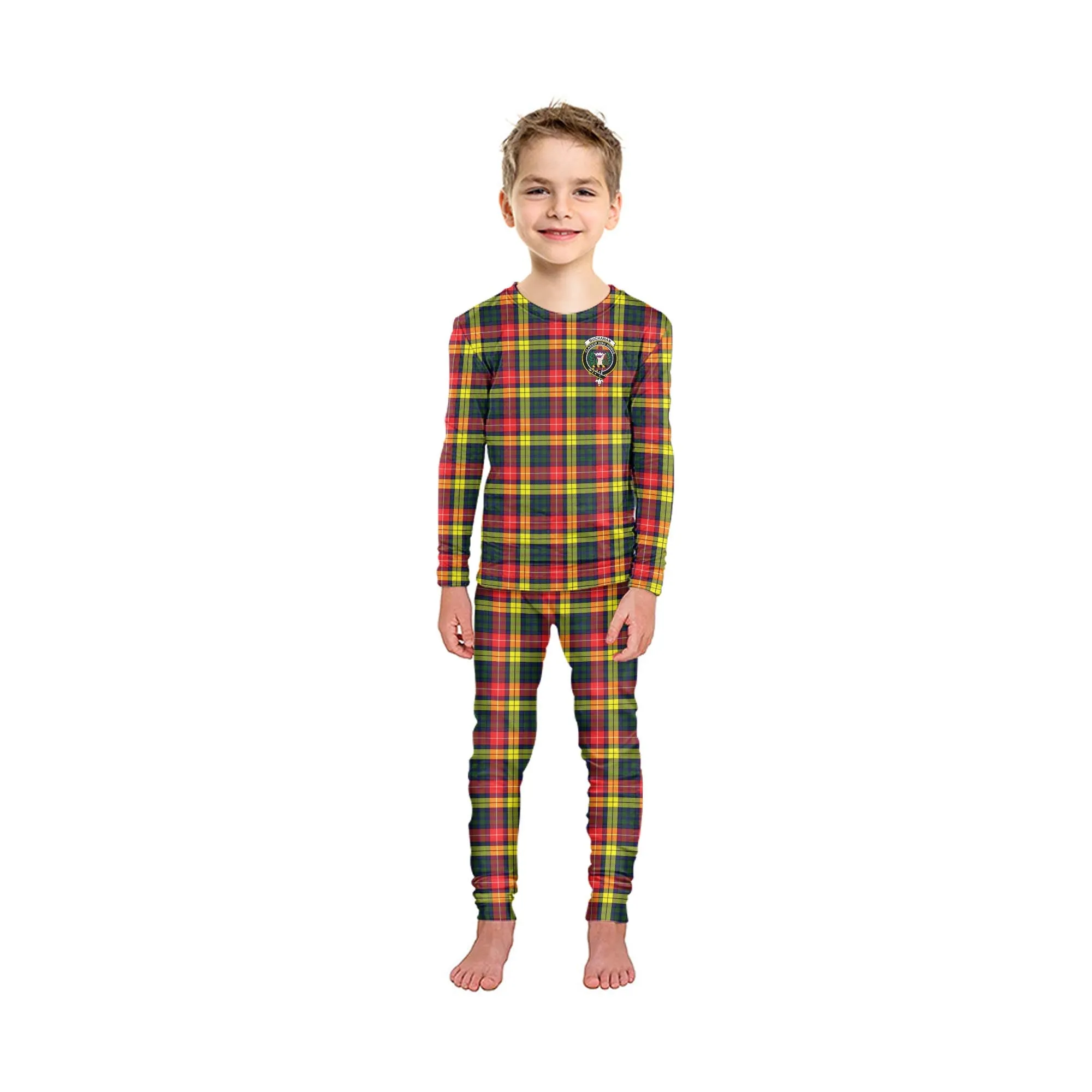 Buchanan Modern Tartan Pajamas Family Set with Family Crest