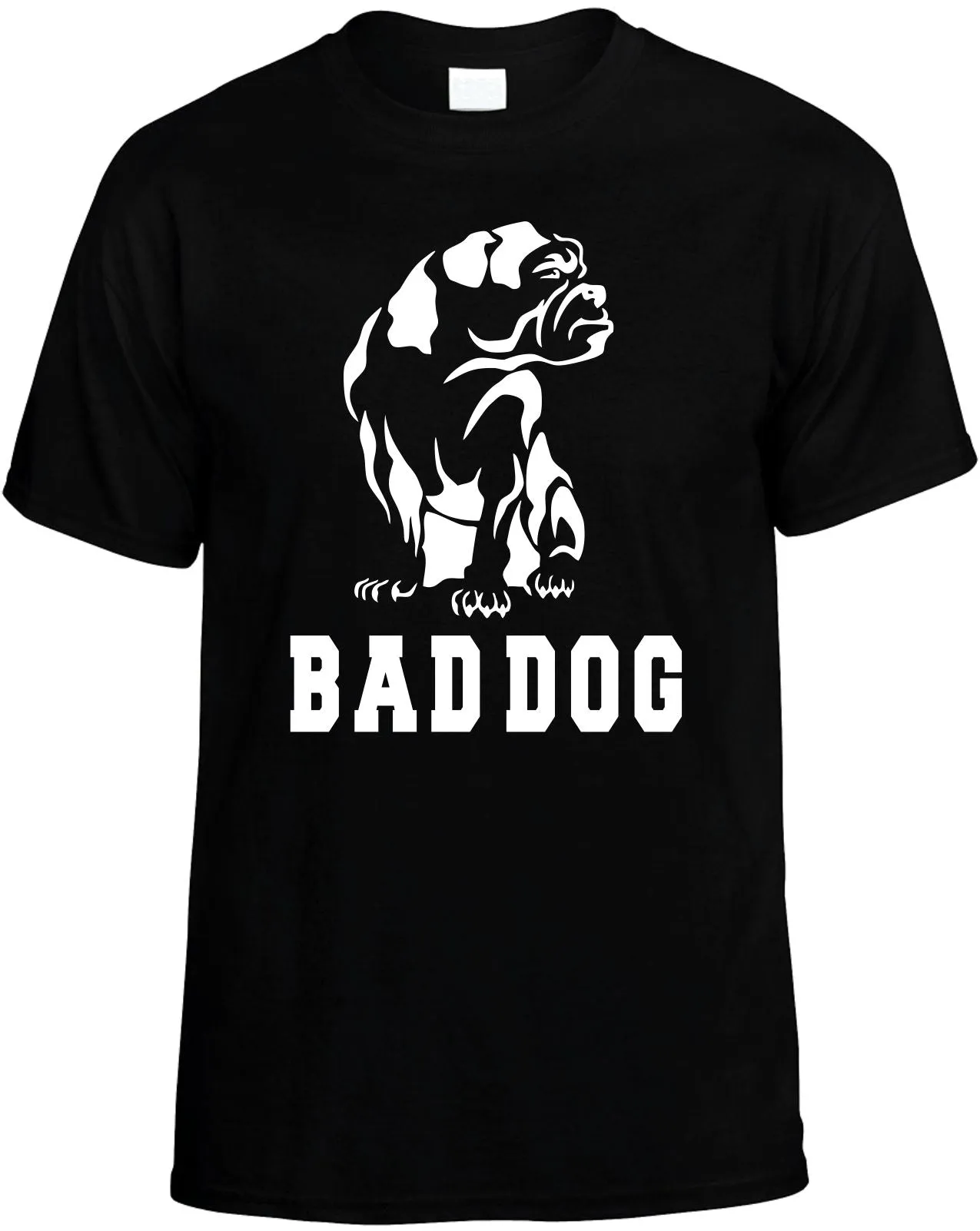 Bulldog Bad Dog Unisex T-Shirt Novelty Graphic Tee Shirt