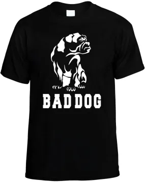 Bulldog Bad Dog Unisex T-Shirt Novelty Graphic Tee Shirt