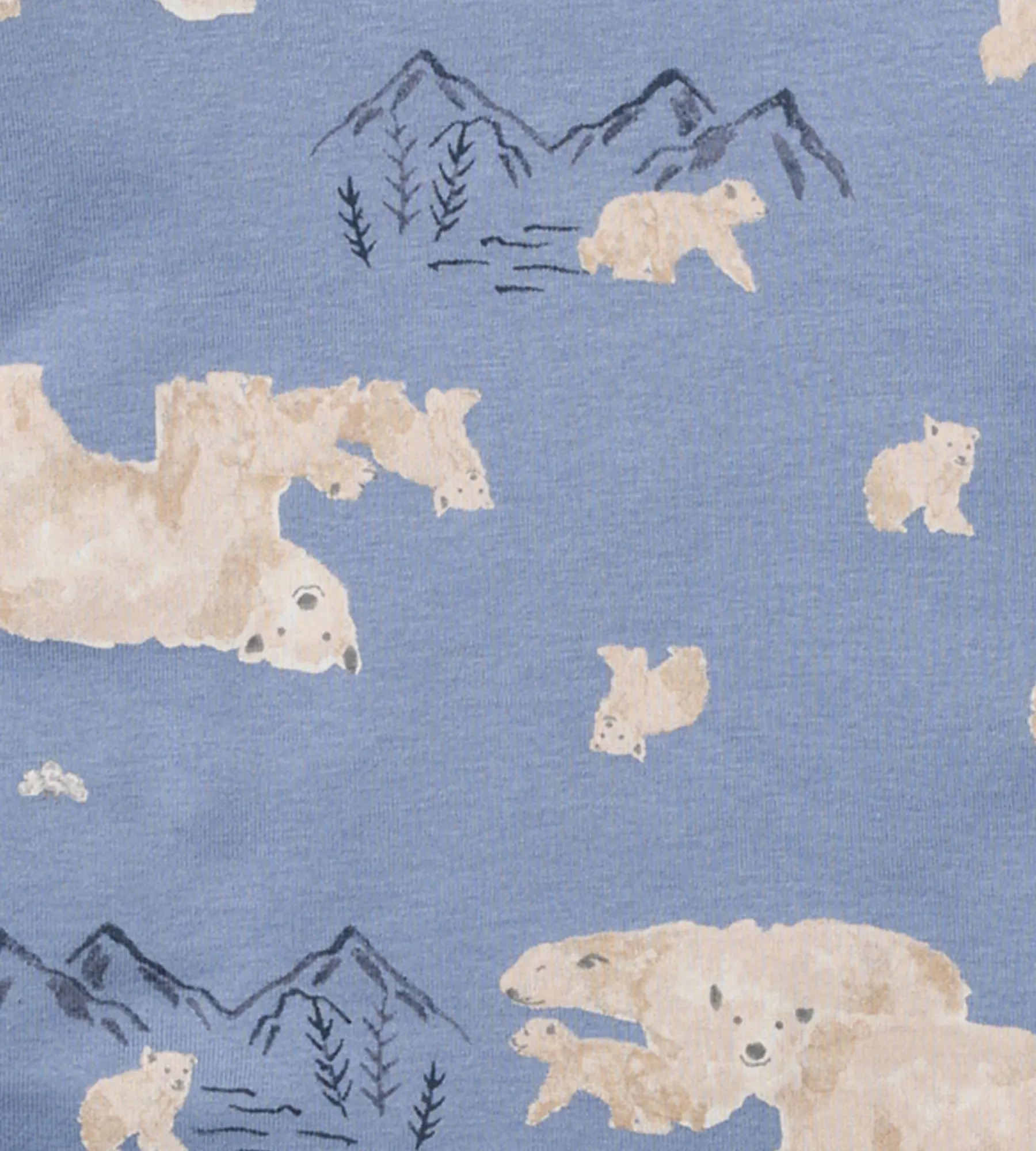 Burt's Bees Organic Two-Piece Pajamas Polar Mountin