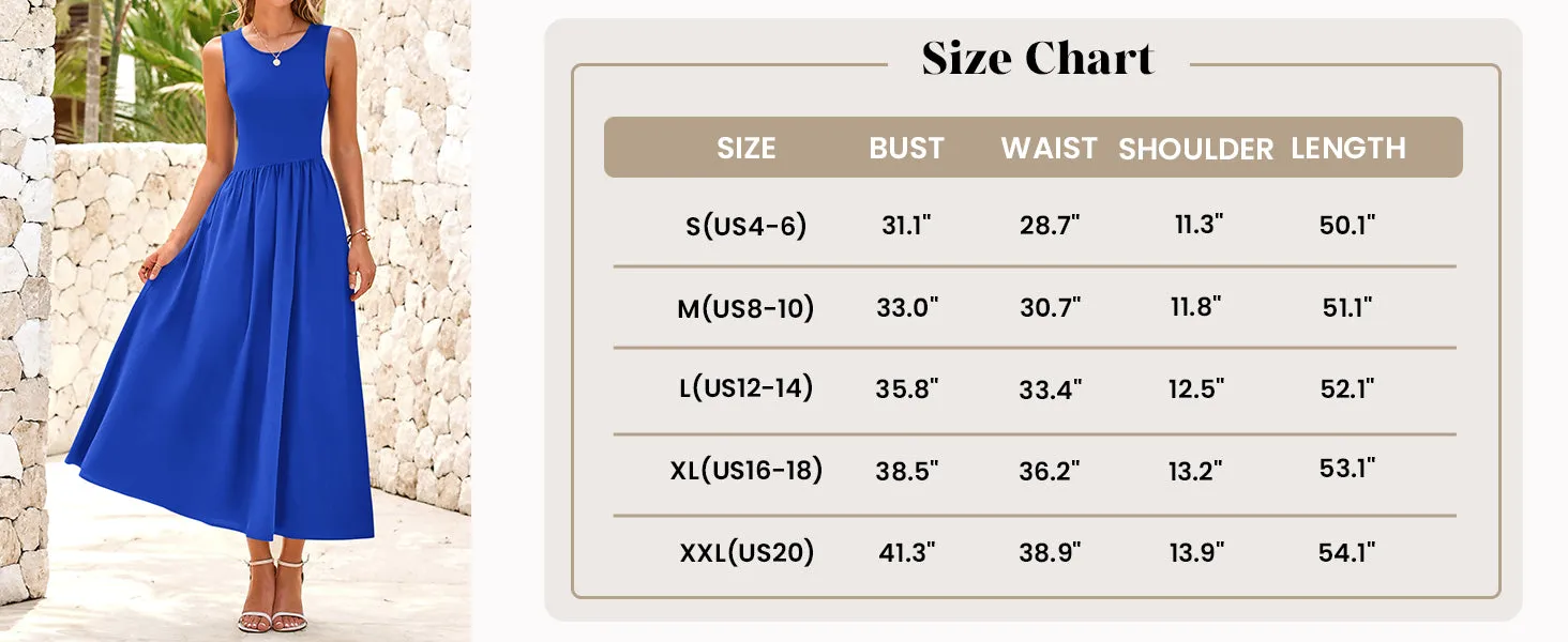 Casual Sleeveless Striped Ribbed Knit Long Dresses Beach Vacation Sundress