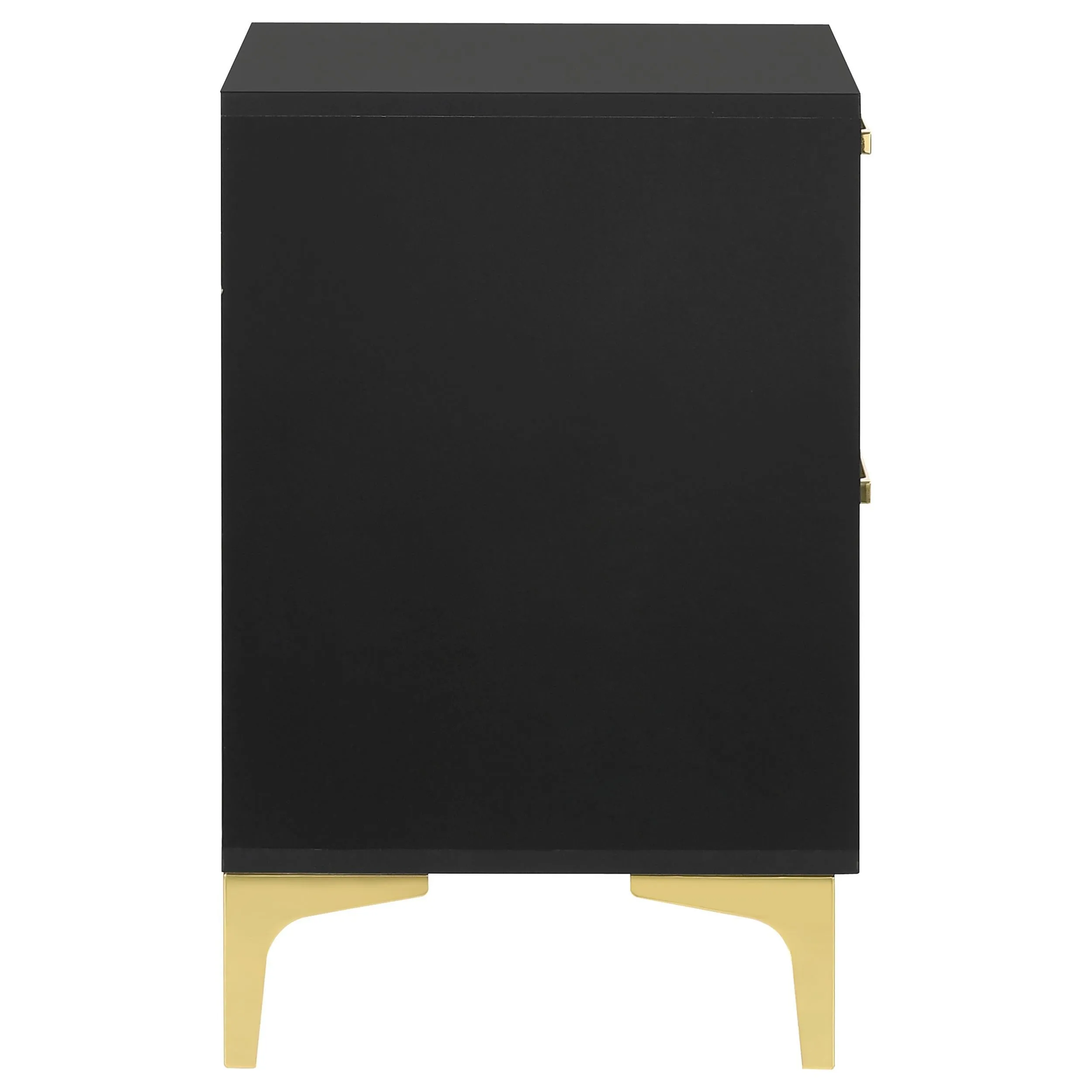 Coaster Furniture Kendall 224452 2-Drawer Nightstand - Black/Gold