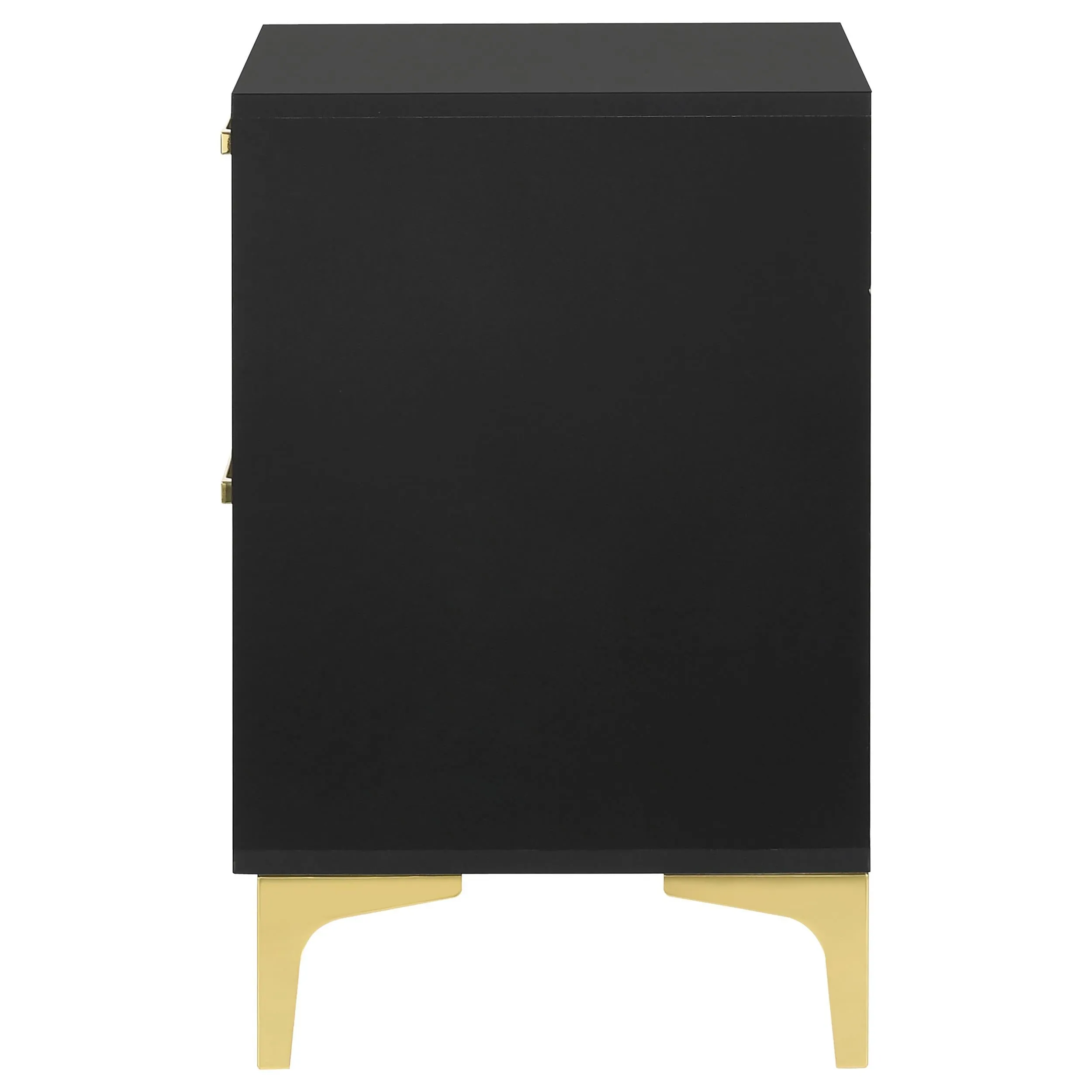 Coaster Furniture Kendall 224452 2-Drawer Nightstand - Black/Gold
