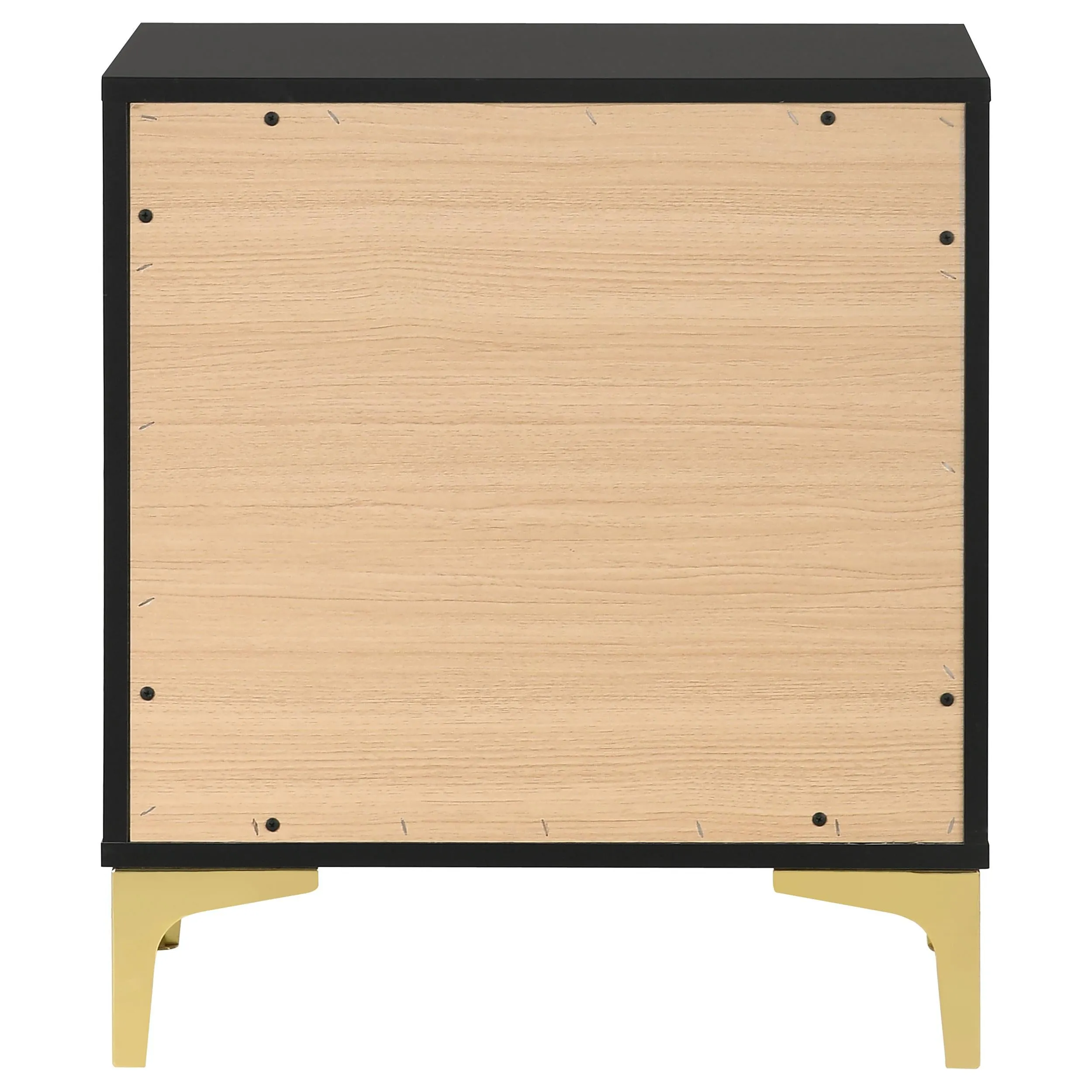 Coaster Furniture Kendall 224452 2-Drawer Nightstand - Black/Gold
