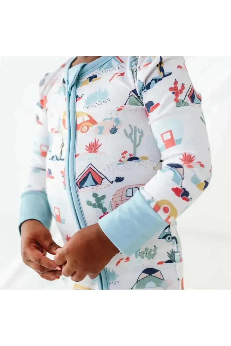 Desert Camper | Bamboo One Piece Zip Pajama