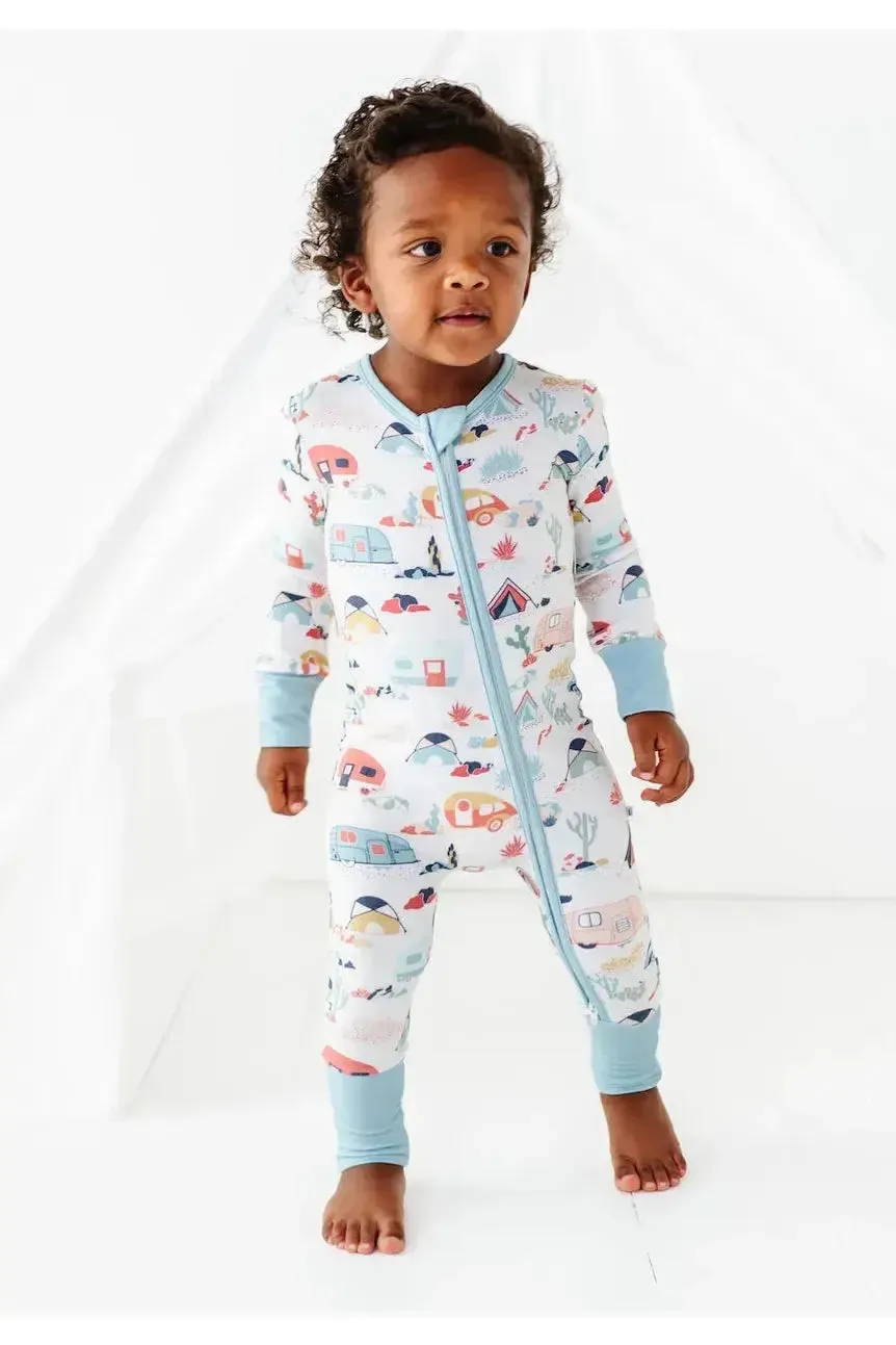 Desert Camper | Bamboo One Piece Zip Pajama