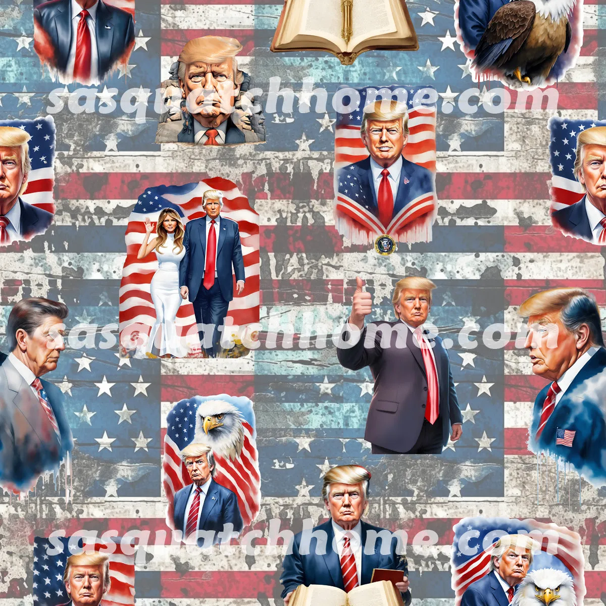 Donald Trump MAGA 13 Designs Children Pajama Long 2 Piece Set. Set 1 of 2