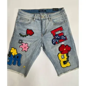 Embellish Light Blue Nille Patch Shorts (EMBSP222-138)