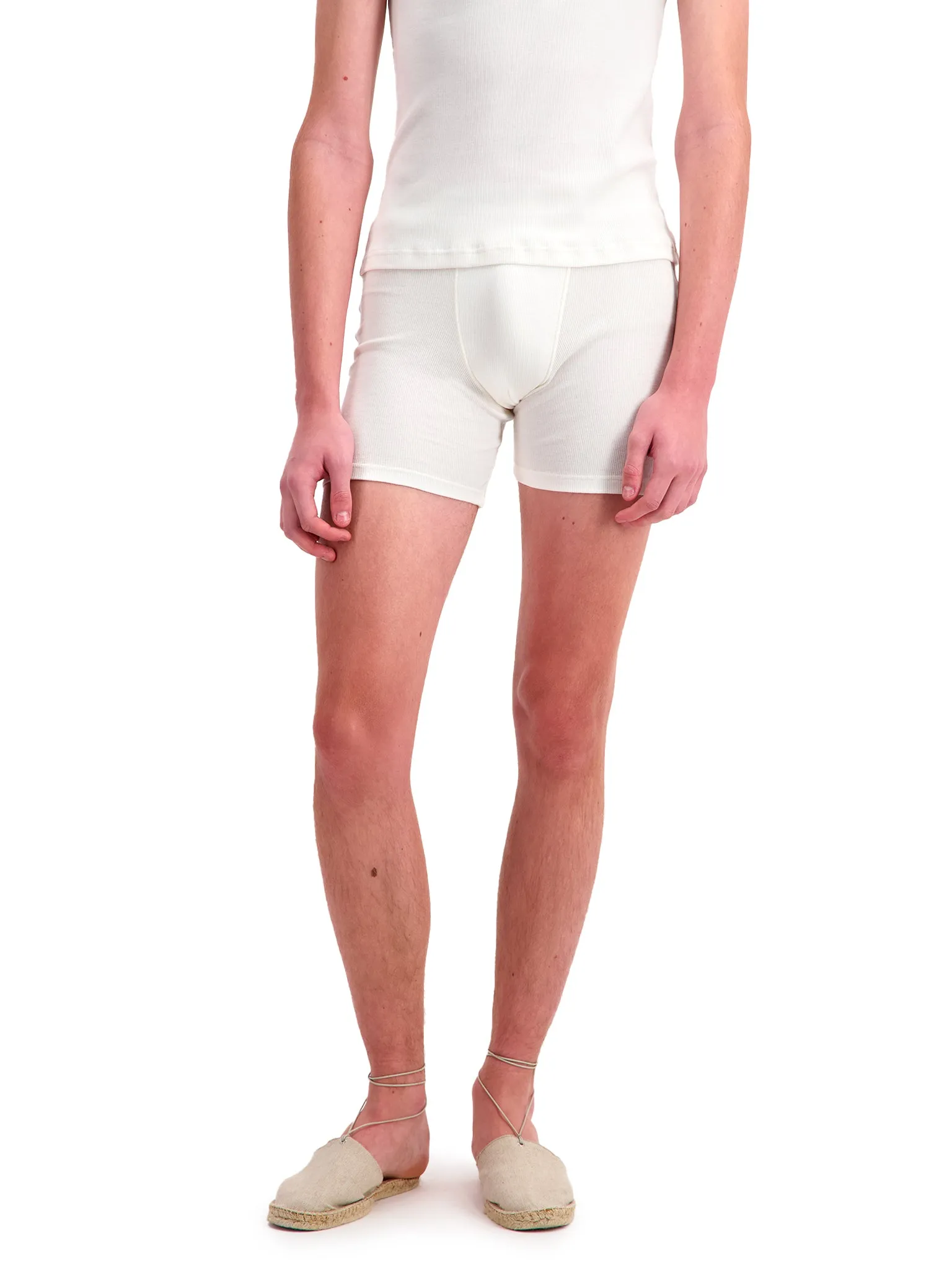 Embroidered Cyclist Shorts in Cotton