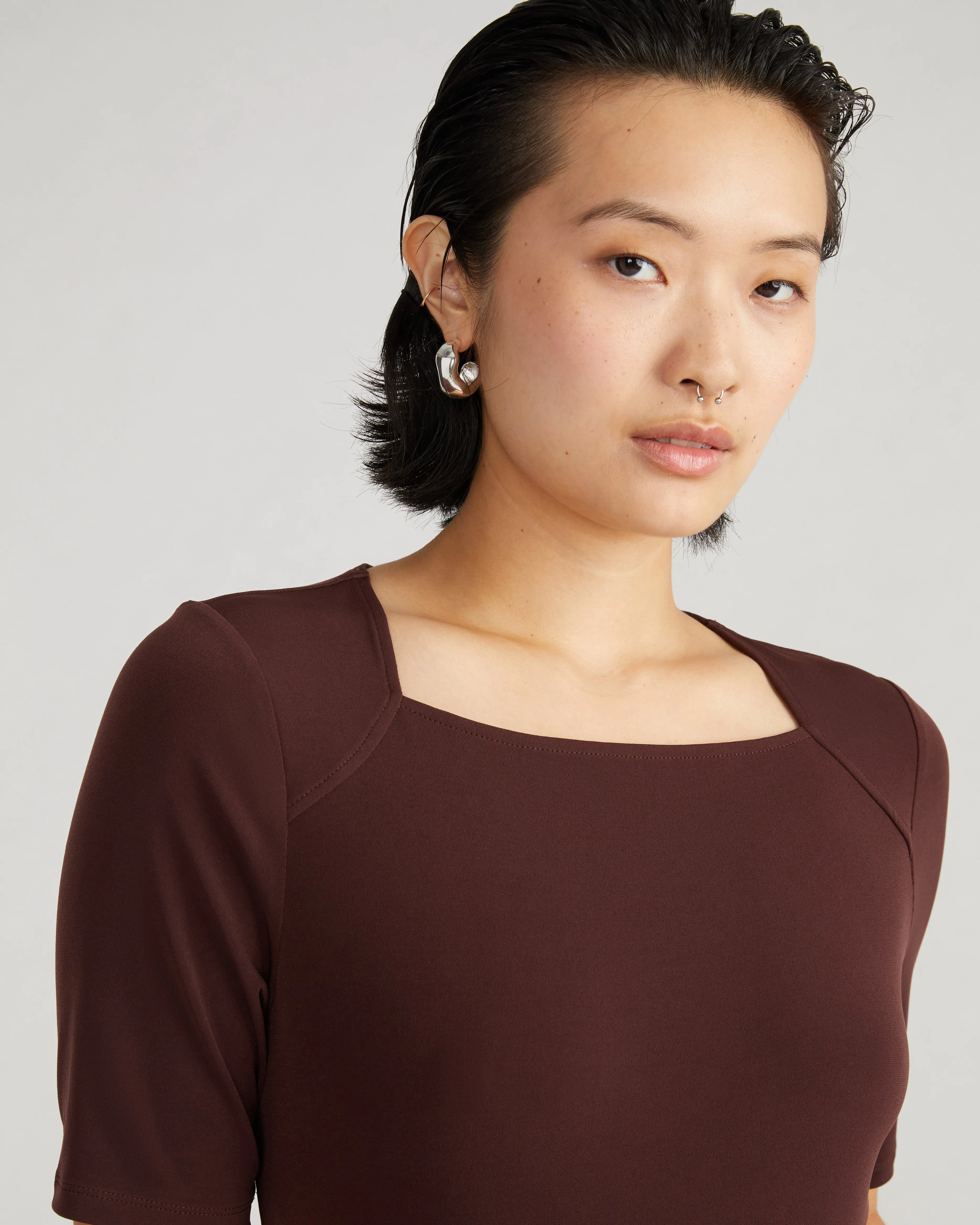 Envelope Neck Top - Brulee