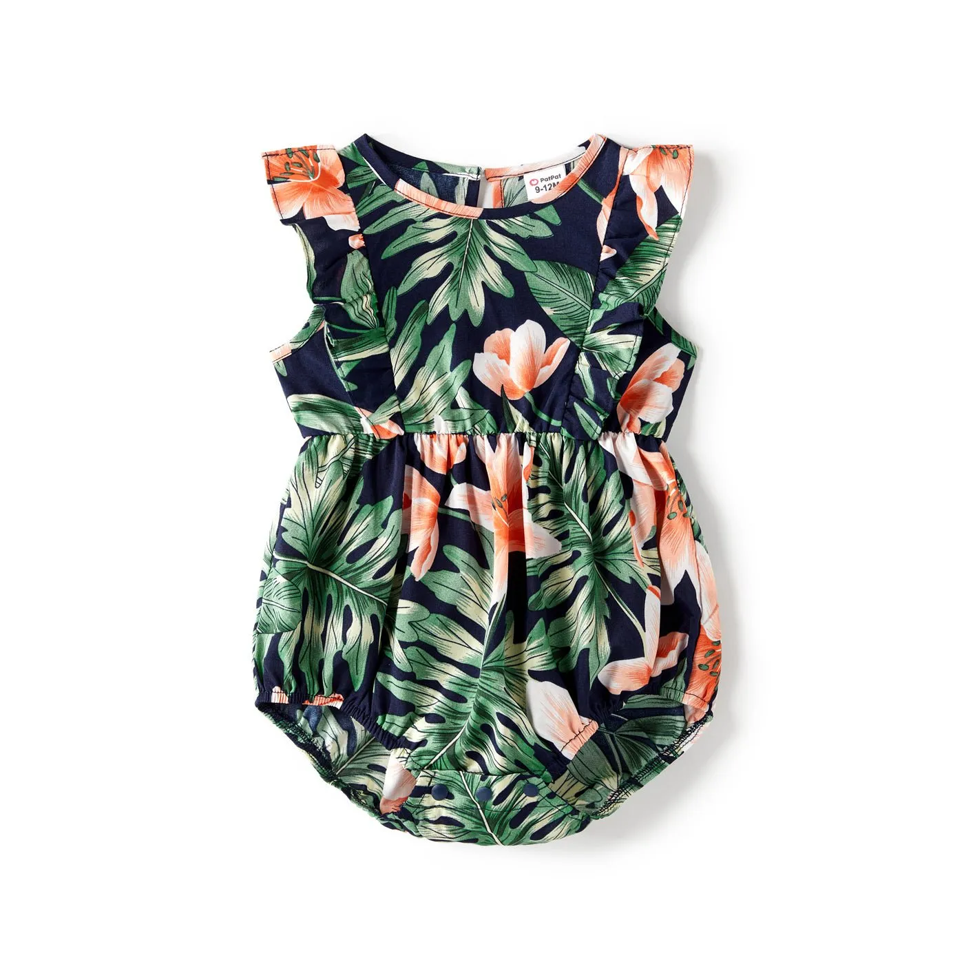 Family Matching Outfits Floral Printed V-neck Cami Dress and T-shirts with Pocket