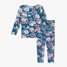 Girl's Bamboo Long Sleeve Pajama Set - Keisha (Floral)
