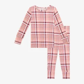 Girl's Bamboo Long Sleeve Pajama Set - Stephanie (Plaid)