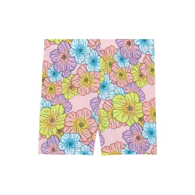 Girl's Short Sleeve Pajama Set with Shorts - Kourtney (Floral)