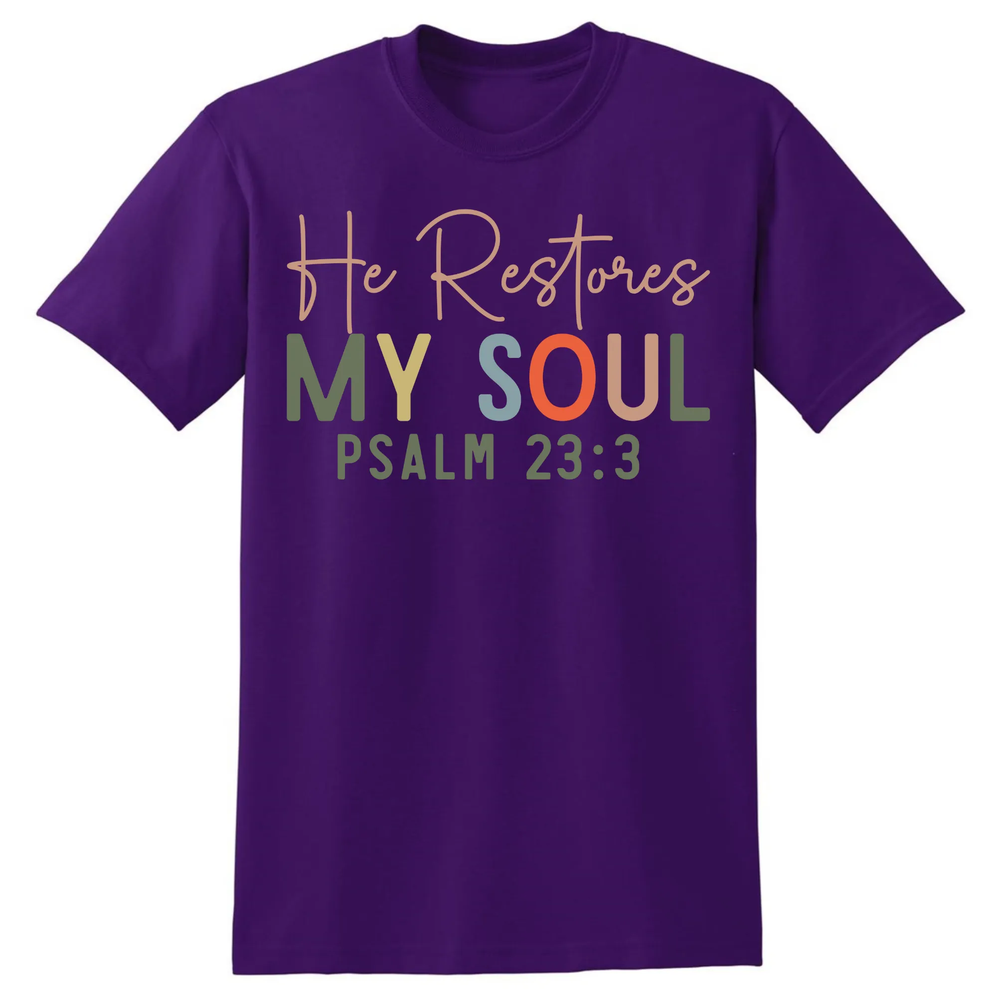 He Restores My Soul T-Shirt - Unisex Youth & Adult Sizes