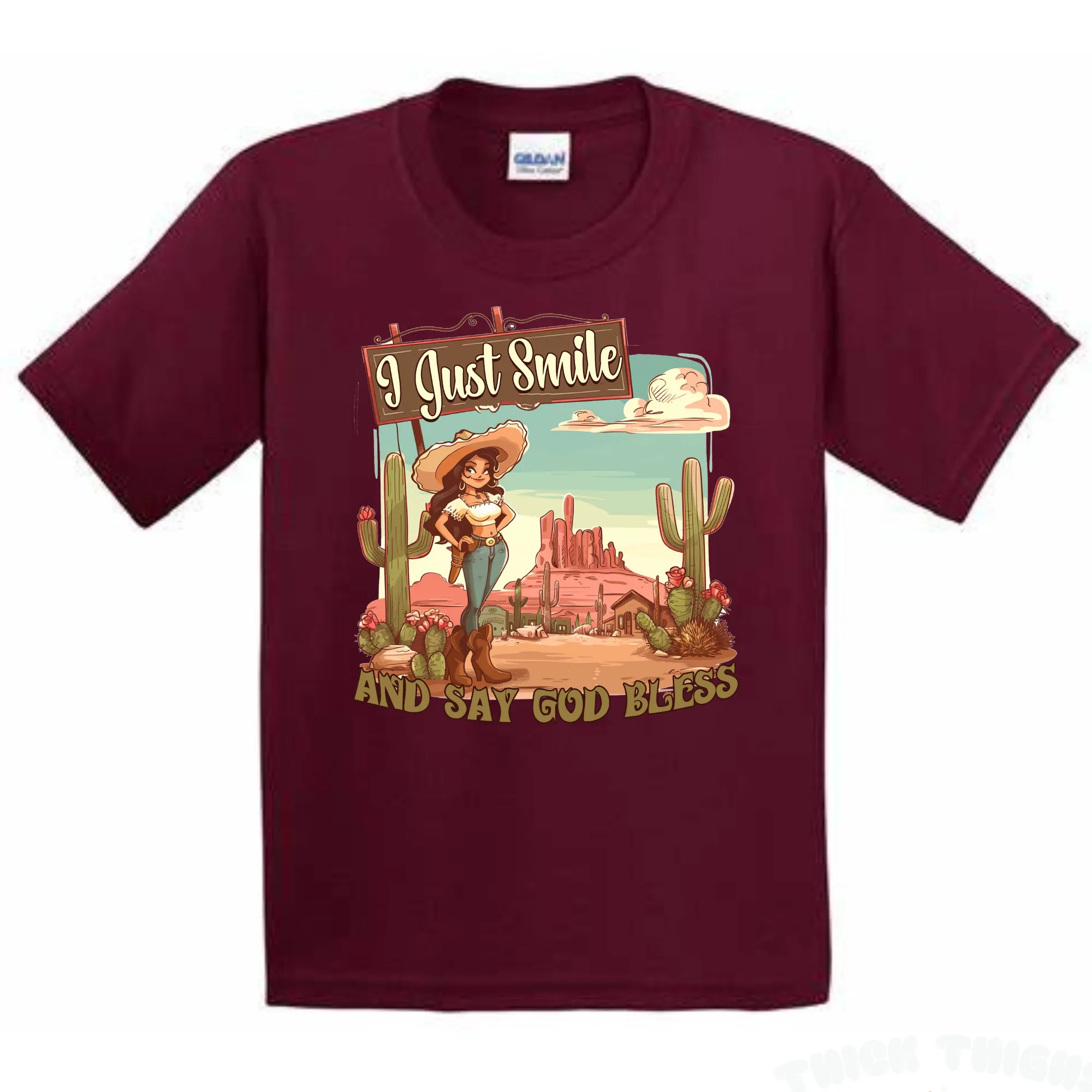 I Just Smile and Say God Bless T-Shirt - Unisex Youth & Adult Sizes