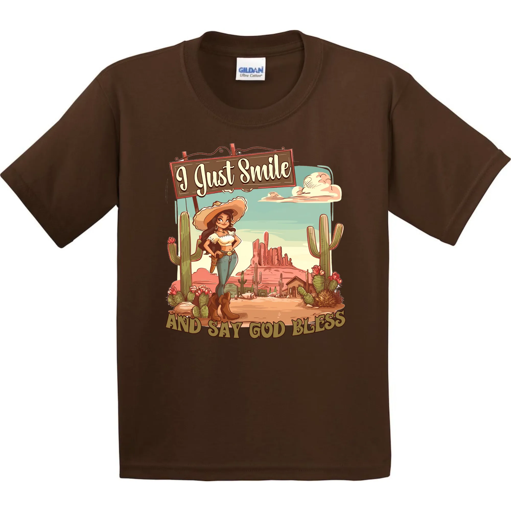 I Just Smile and Say God Bless T-Shirt - Unisex Youth & Adult Sizes