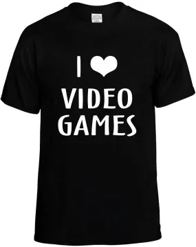 I Love Heart Video Games Unisex T-Shirt Novelty Graphic Tee Shirt