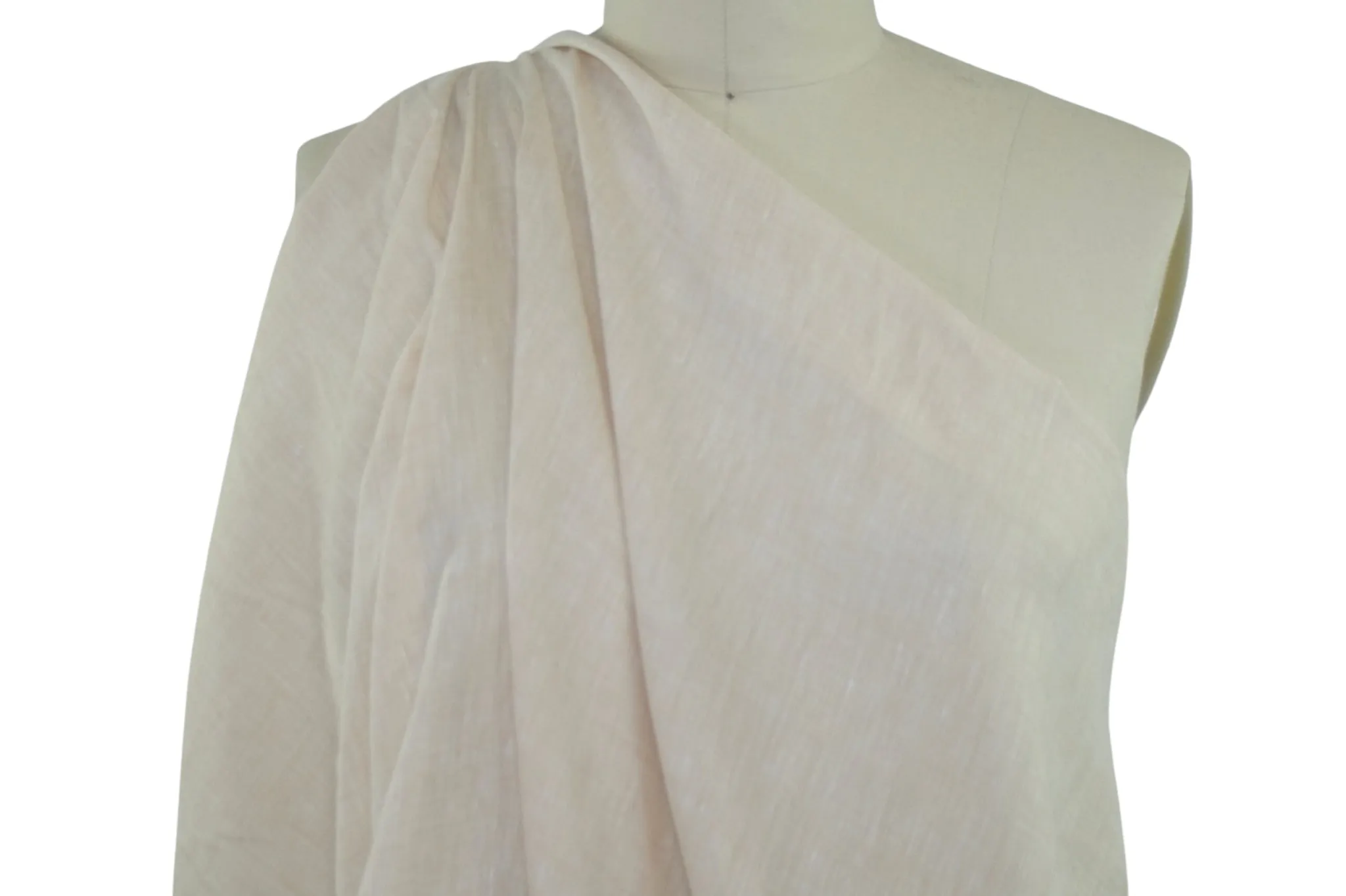 Italian Selvage Handkerchief Linen - Pinky Tan