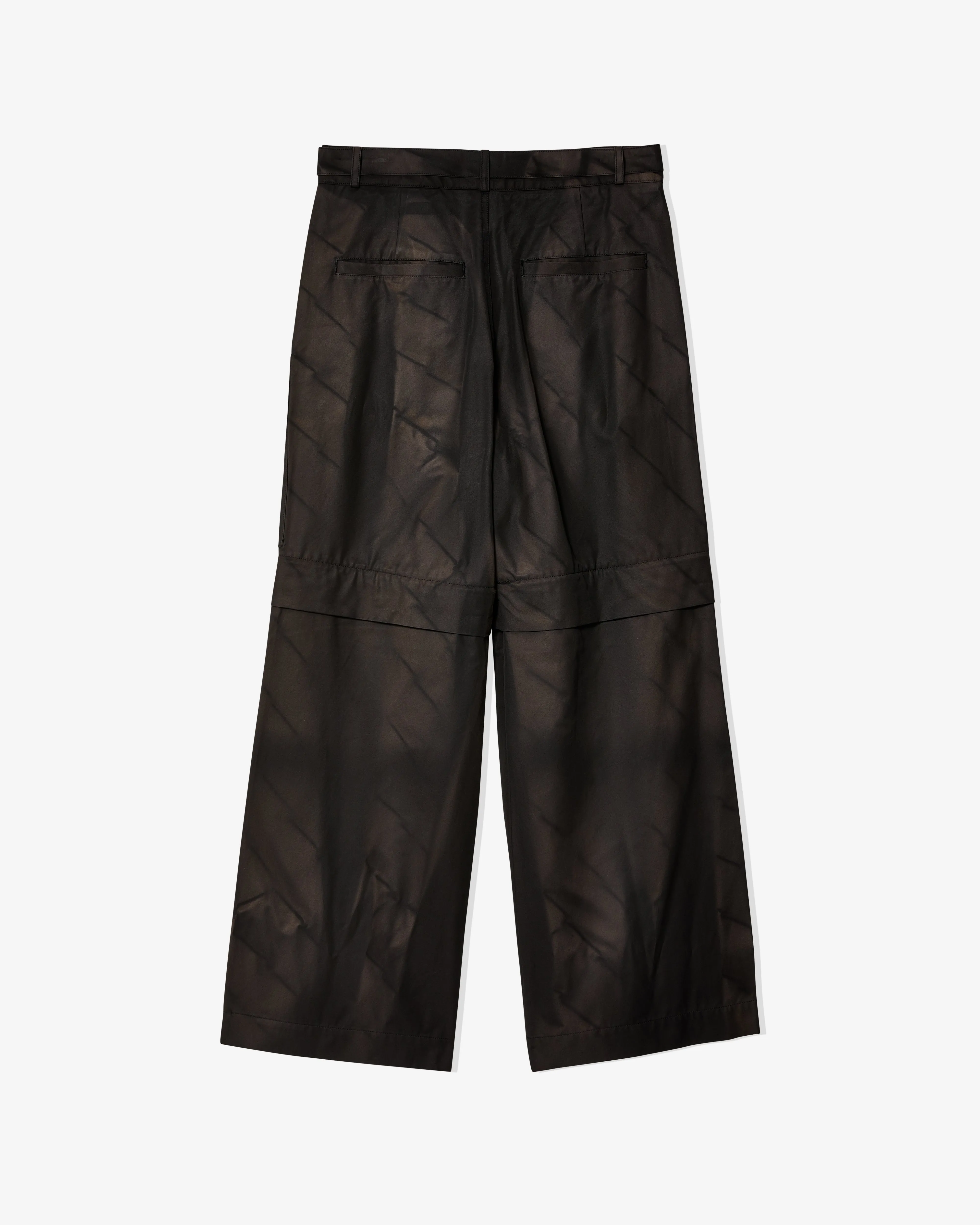 JiyongKim - Men's Sun-Bleached Wide Detachable Trousers - (Dark Grey)