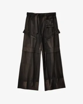 JiyongKim - Men's Sun-Bleached Wide Detachable Trousers - (Dark Grey)