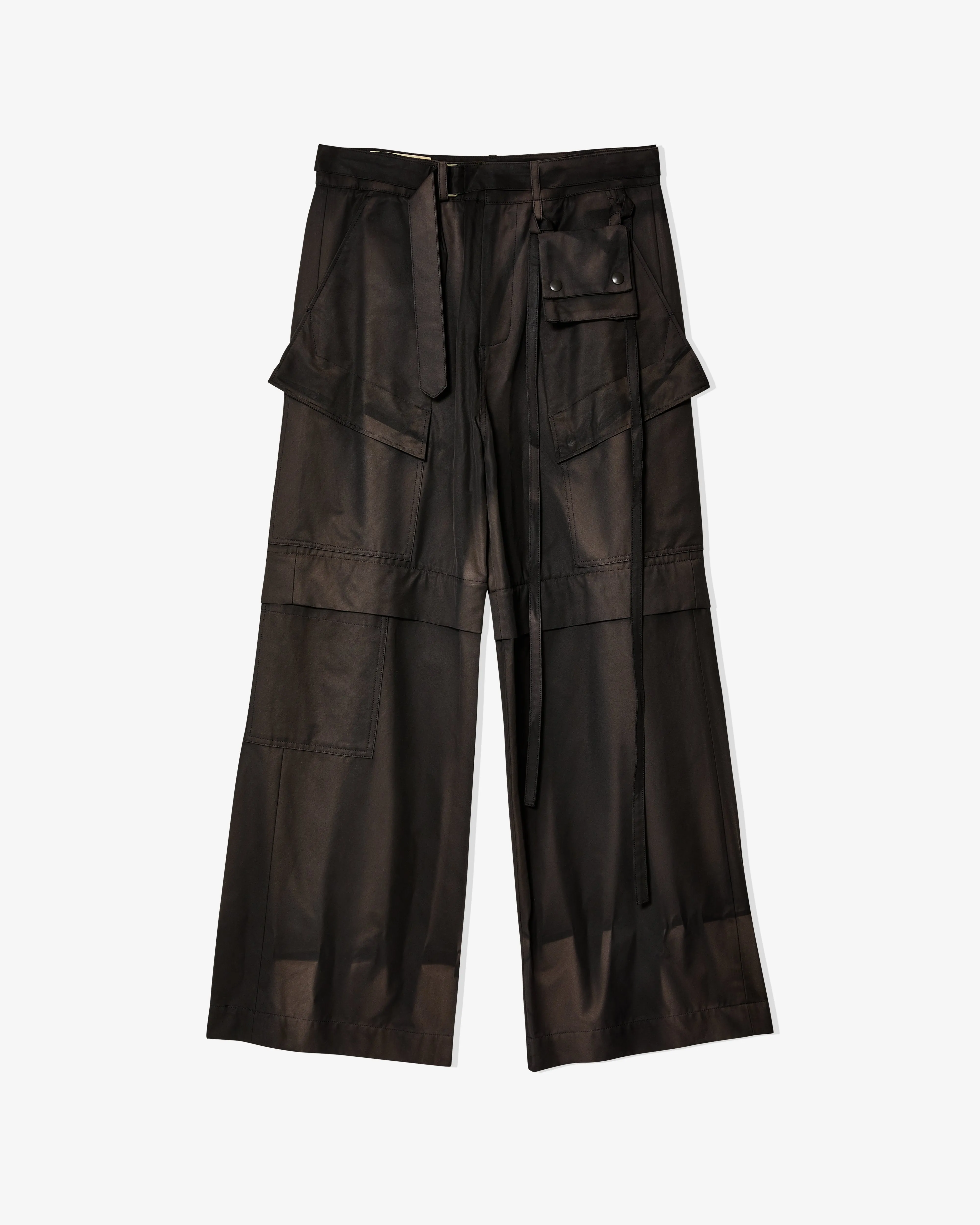 JiyongKim - Men's Sun-Bleached Wide Detachable Trousers - (Dark Grey)