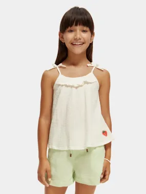 Kids - Crinkle cotton tank top