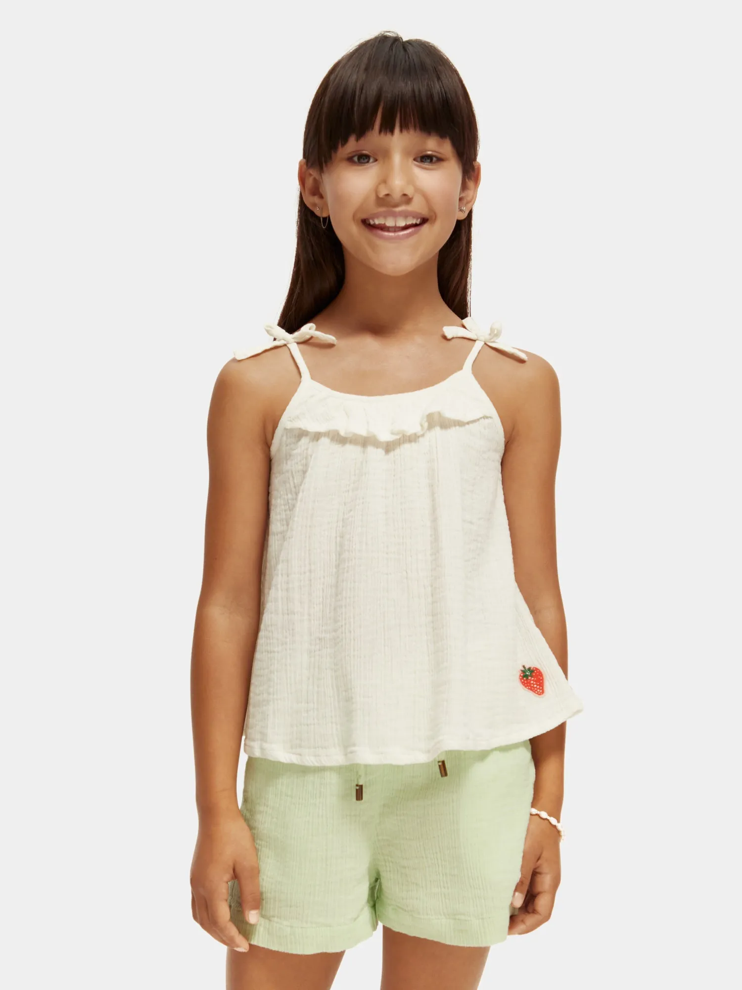 Kids - Crinkle cotton tank top