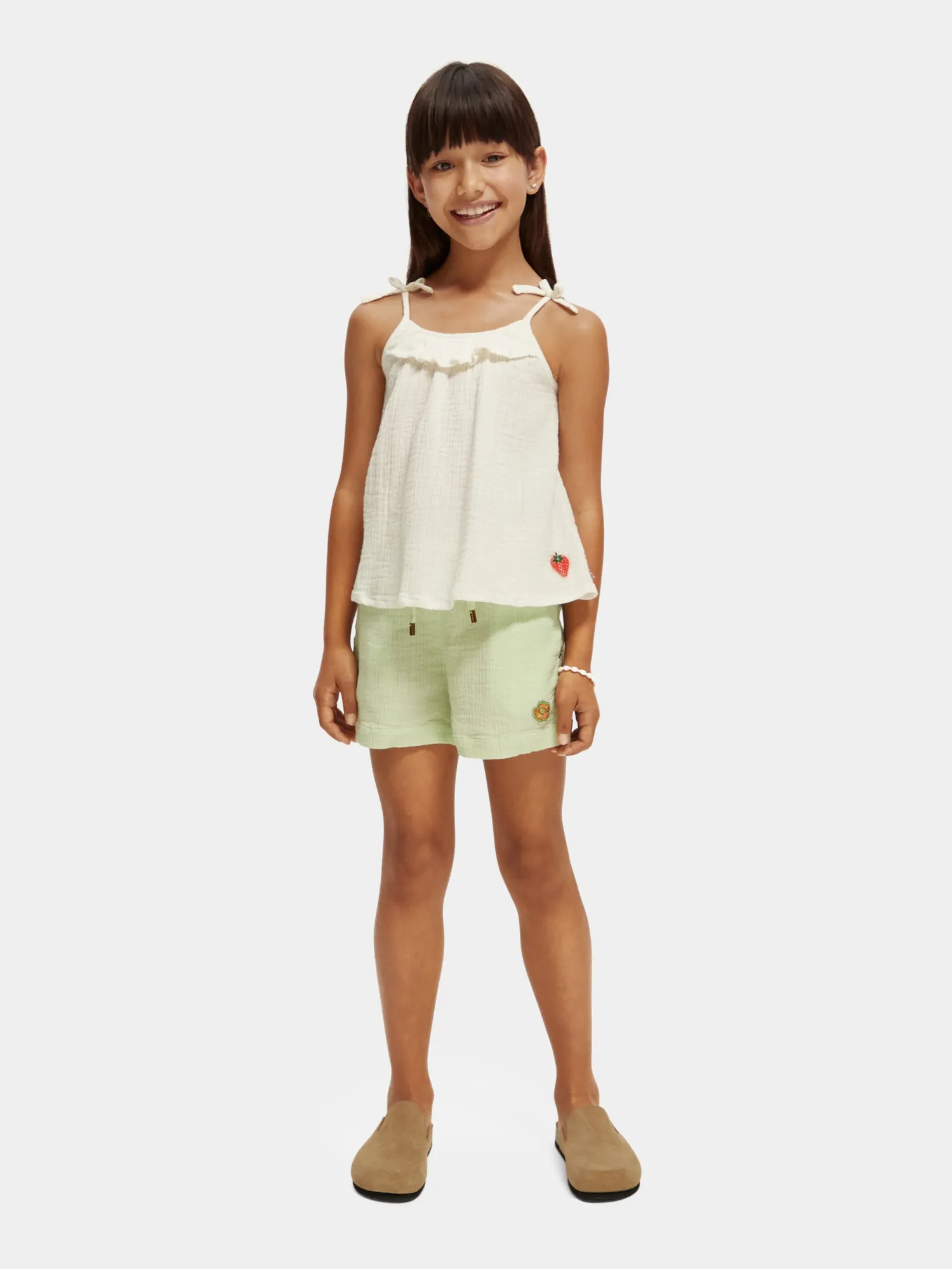 Kids - Crinkle cotton tank top
