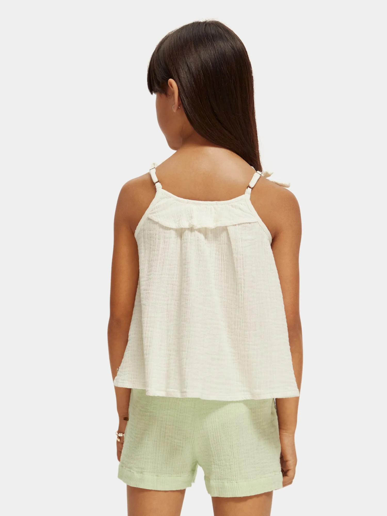 Kids - Crinkle cotton tank top