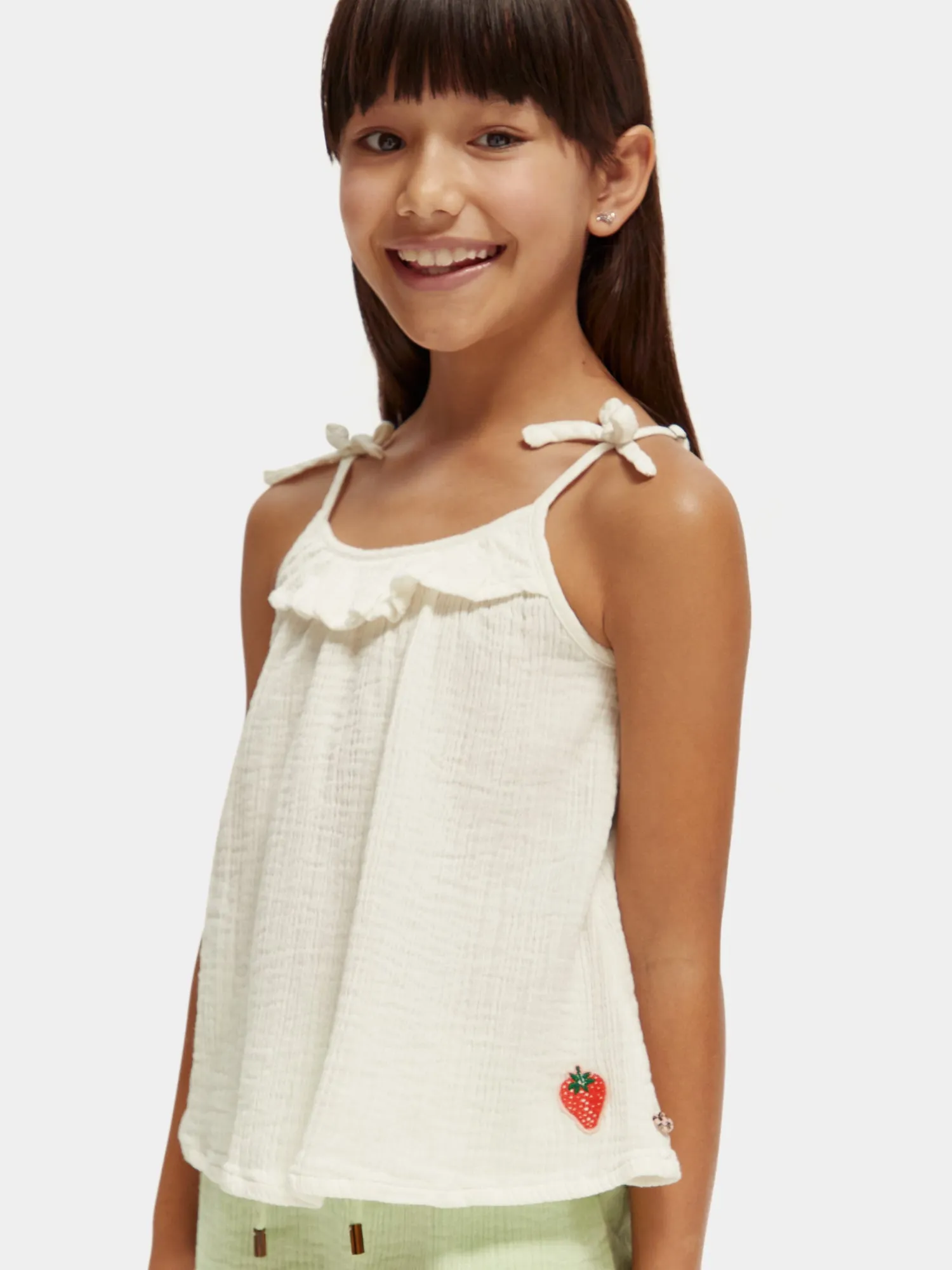 Kids - Crinkle cotton tank top