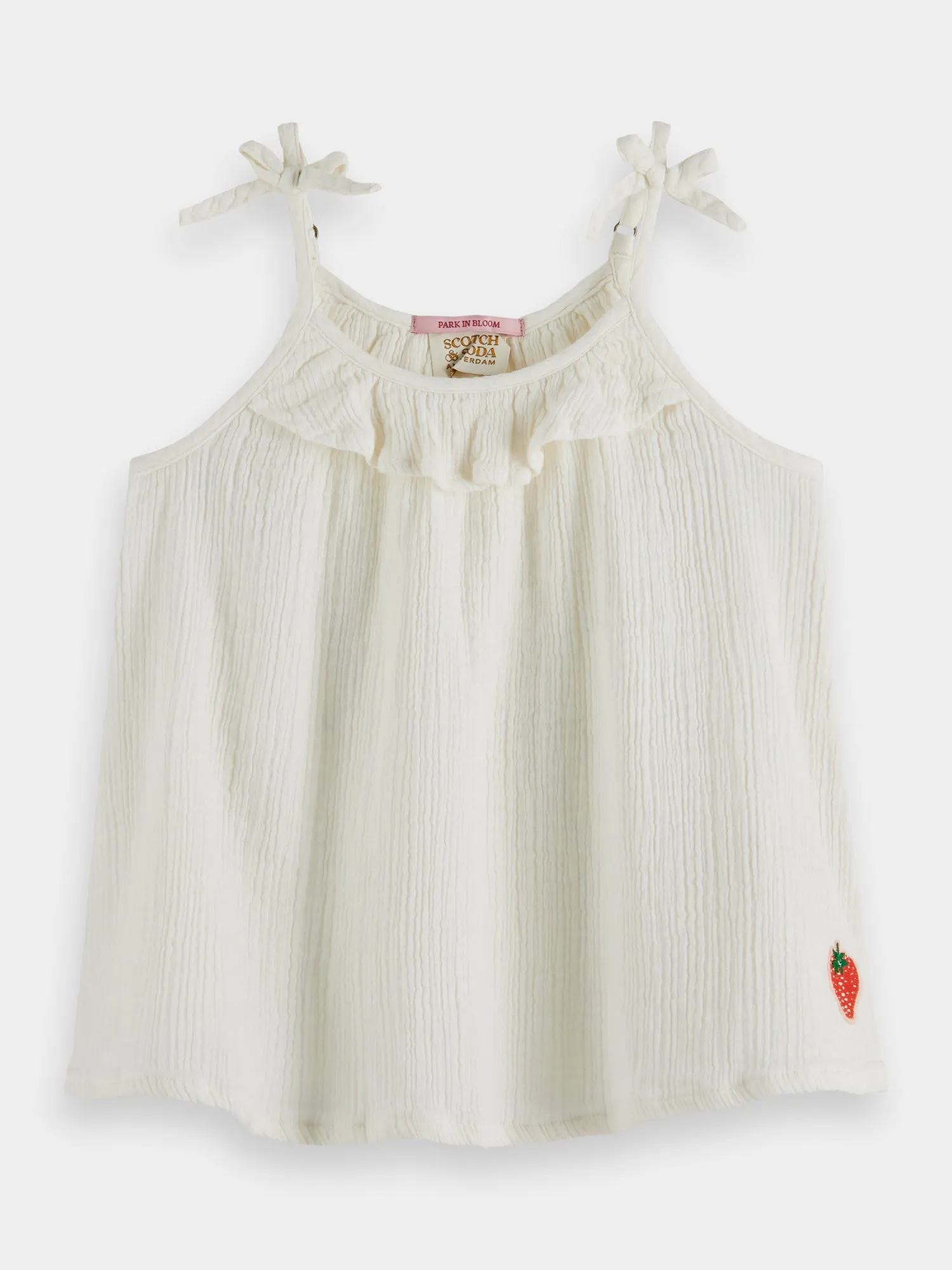 Kids - Crinkle cotton tank top