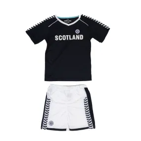 Kids Plain Scotland Football Kit Top & Shorts Set Navy