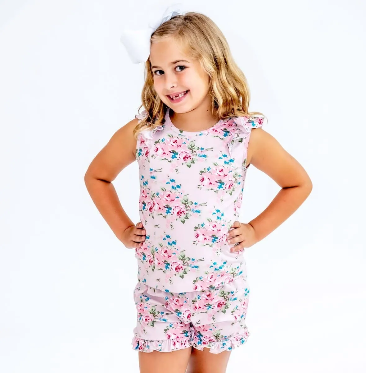 Lazy Days Tangled Up - Bamboo Flutter Sleeve & Shorts Lounge