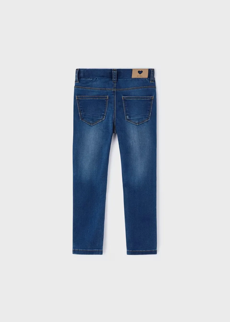 Mayoral Girls Denim Jeggings Ss24 548 Dark Denim