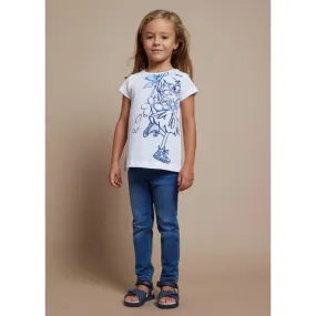 Mayoral Girls Denim Jeggings Ss24 548 Dark Denim