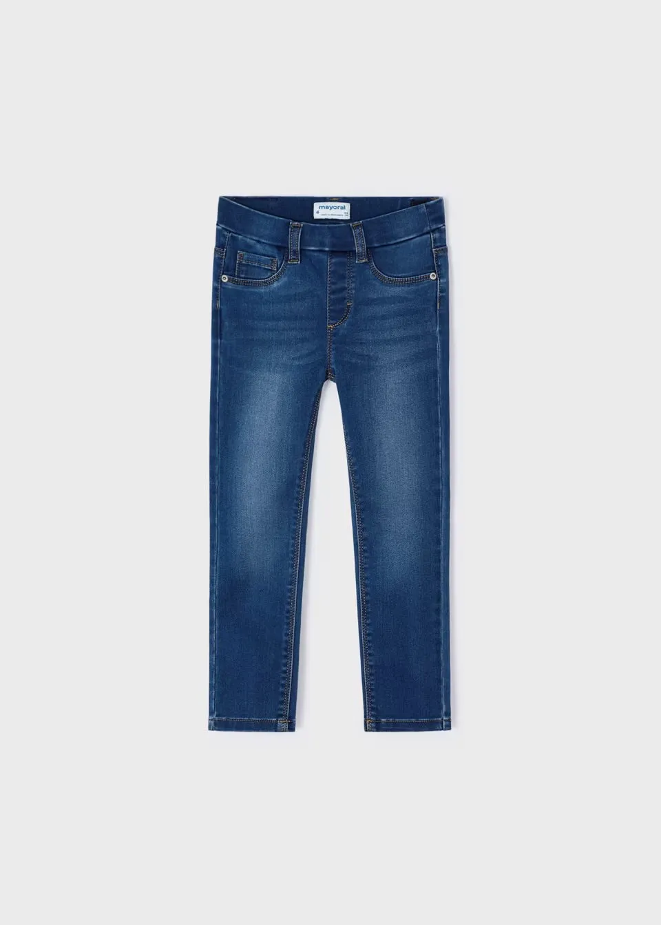 Mayoral Girls Denim Jeggings Ss24 548 Dark Denim